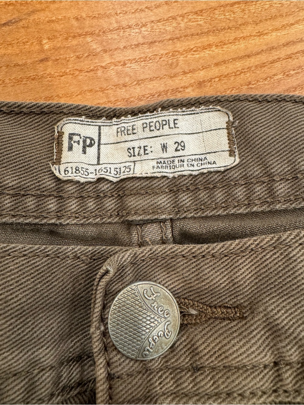 Free People Brown Jean Shorts